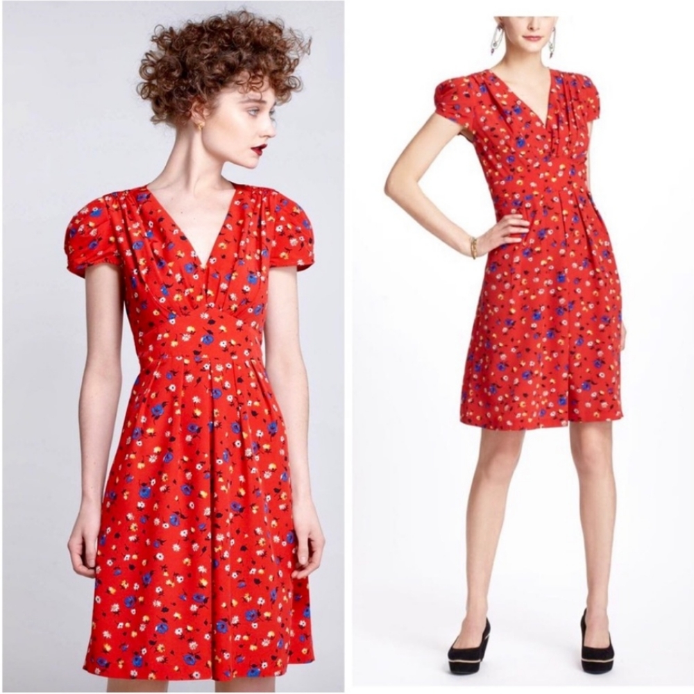 Hi There Karen Walker Red Floral Dress